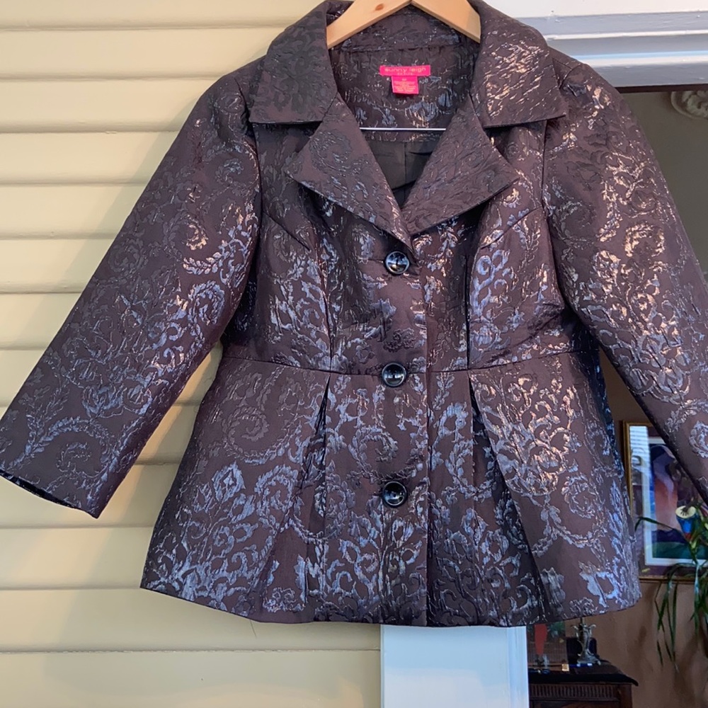 SUNNY LEIGH 3/4 sleeve Jacket Brown 4P